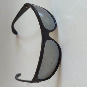 NWOT TrueVintage Large Wrap Biker style super dark smoke mirror lens sunglasses